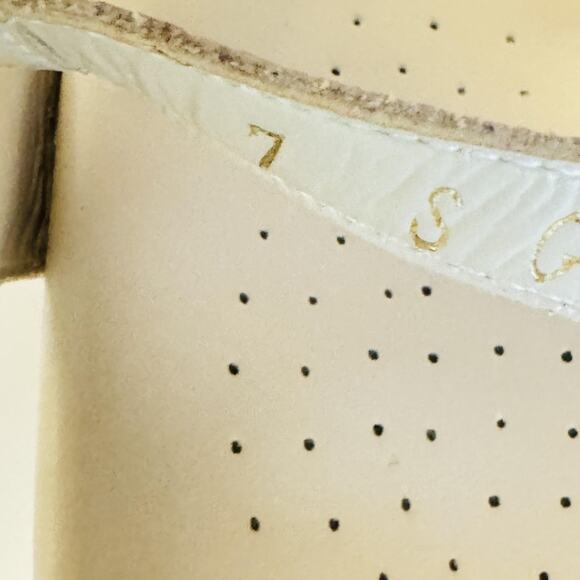 SAS Sandals Womens 7 Off White Patent Leather Comfort Wedge Ankle Strappy Shoes - Picture 13 of 14